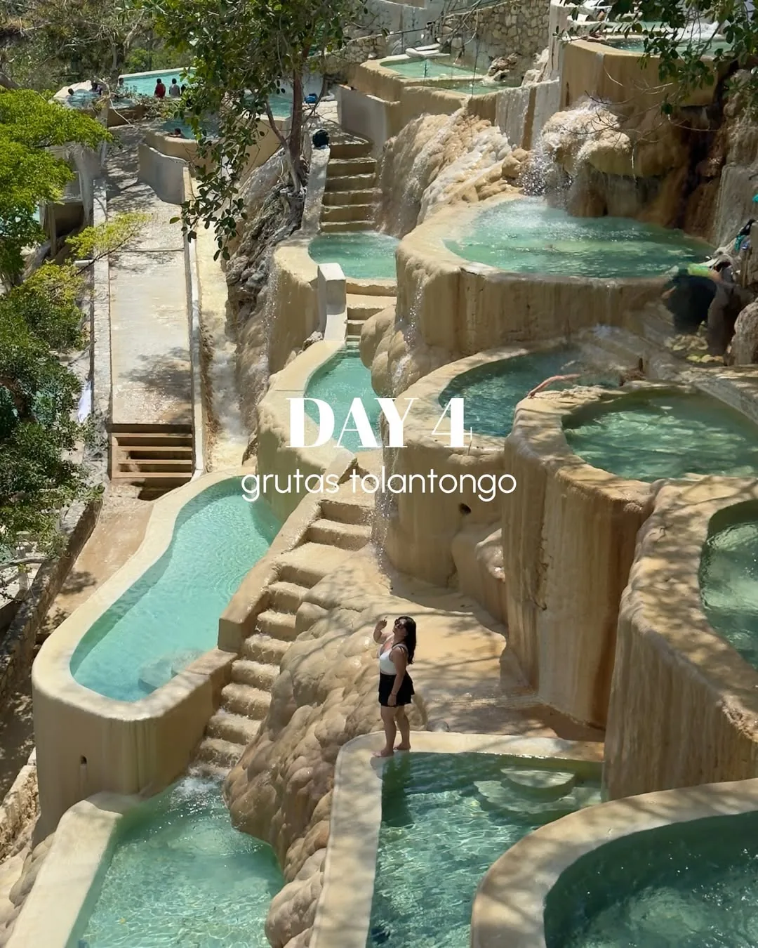 Pozas termales de Tolantongo en un día soleado